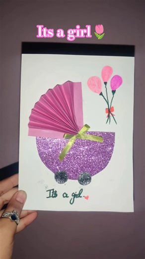 it's a girl 😱💗 #card #shorts #viral #trending