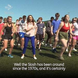 Pupils at Wallace High School in Stirling have been attempting to break the World Record for the biggest ever Slosh. Check out their moves! | STV News