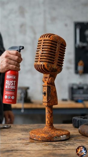 Rusty Microphone Comes Back to Life 😳 #shorts #asmr #rustremoval