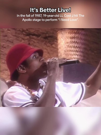 LL Cool J making his debut at The Apollo performing “I Need Love” (1987). #llcoolj #80shiphop #hiphop #throwbacksongs #itsbetterlive #80shits