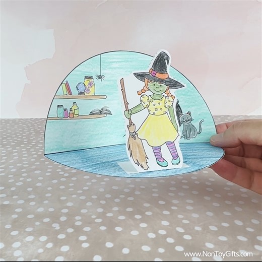 A fun Halloween paper craft printable | Easy kids crafts and activities - Non-Toy Gifts