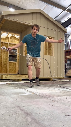 Would you paint your shed pink? If so what color is the trim gonna be? #painting #diy #woodworking #construction #relatable #sheds #asmr | Pro Shed Builder