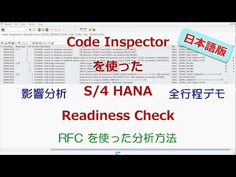 SAP Code Inspector を使用した S/4 HANA Readiness Check のやり方（RFC を使った分析方法）