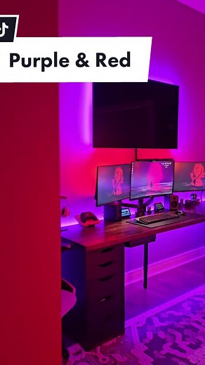 Color Combinations with Red and Purple for Gaming Setup | LED Lights