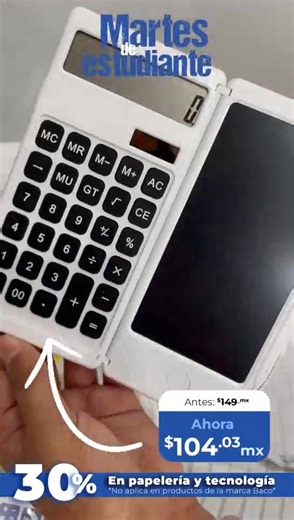 👀 ¿Calculadora o libreta digital? ¡Las dos! 😍 Anota, calcula y escribe sin papel 🧮✨ Aprovecha el #MartesDePinta con 30% de descuento en papelería y tecnología. Porque la organización también puede ser inteligente… aquí, en La Bella Pandita. #PapeleríaBonita #PapeleríaCreativa #OficinaConEstilo #Gadgets #TecnologíaCreativa #RegresoAClases #PapeleríaCute #LaBellaPandita #Promociones #descuentodeldía | La Bella Pandita