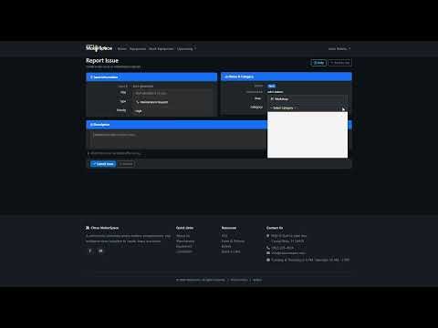 Citrus MakerSpace Member Portal — Issue Reporting and Tracking