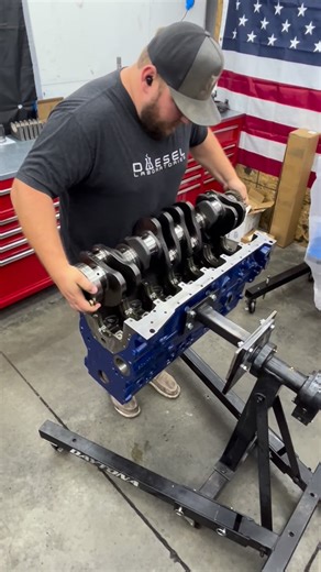 The music @colinburton96 listens to when assembling engines. Level 2 Cummins ready for Customer pickup✅. • Engine Block.. • Cleaned, Inspected, Prepped, and Painted • Cylinders Bored & Torque Plate Honed • Deck Surfaced • Mahle/Clevite H Style Main, & Rod Bearings • Mahle/Clevite Cam Bearings • Billet Freeze Plugs • Crankshaft Polished & Gear Tig Welded • Hamilton 178/208 Camshaft • Wagler Street Fighter Connecting Rods • Mahle Pistons • New Cummins Oil Pump • New Cummins Oil Cooler • ARP 625 He