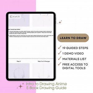 Intro to Drawing Anime Course for Beginners | Easy Step-by-step Printable & Digital PDF Free Digital Art Tools Access - Etsy UK