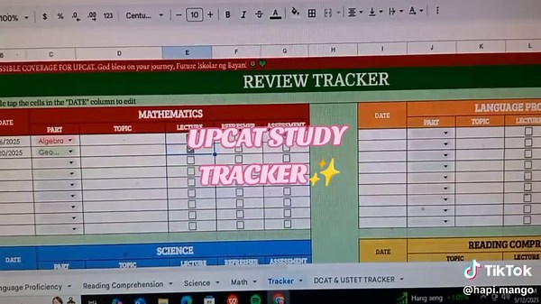 CET Review Tracker for UPCAT and College Tests