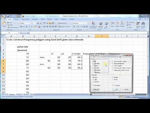 2.4 Construct frequency polygon using Excel