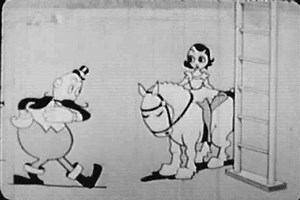 clip-18972742-circus-girl-her-horse-climb-high-ladder