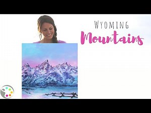 How to Paint Mountains with Acrylics | Mountain Winter Scene Painting