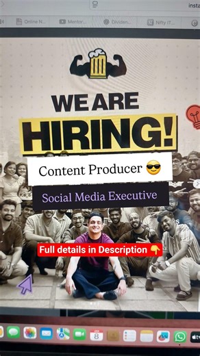 Beerbiceps urgent hiring for content producer & Social media executive 👇👇