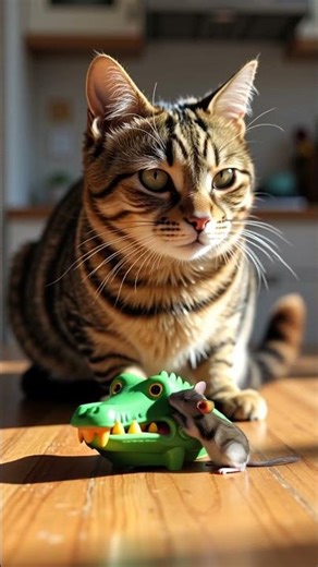 😱🐭Mouse getting closer to the cat’s trap 🐱