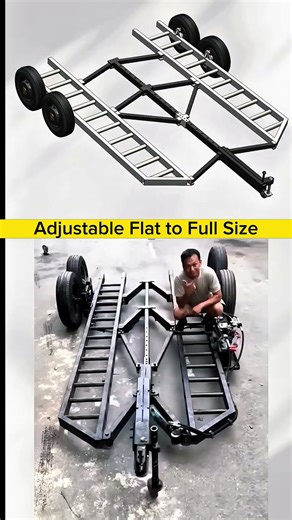 Folding trailer mechanism Space-Saving Gadgets😱 #shorts