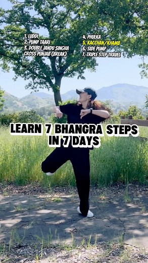 Sus on Instagram: "I put together all 7 Bhangra steps into a mini choreo to this classic fun song! Make sure you practice the tips I shared with you. 🙌 You can access all 7 tutorials in my subscriber stories by clicking on the subscribe link. Cancel at any time! 7 new step tutorials will be coming up next month. 🥰 #bhangrasteps #bhangrachoreography #mundiantobachke #mybhangrajourney"