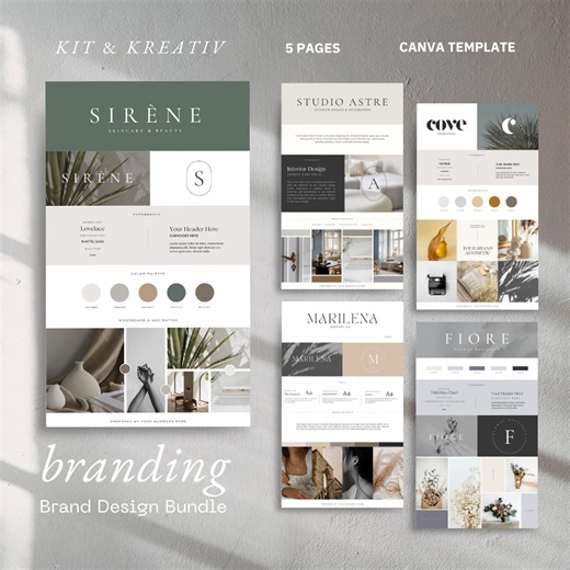Brand Board Template Bundle for Brand Strategists Editable Canva Branding Kit Templates Mood Boards for Businesses Brand Development Package - Etsy