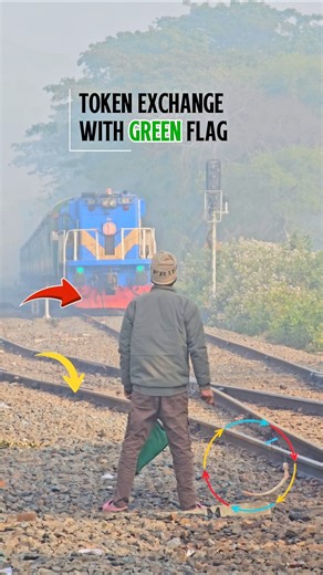 Token exchange showing green flag #railtrack #train #railwaycontent #railwaytrack #railway#railigent