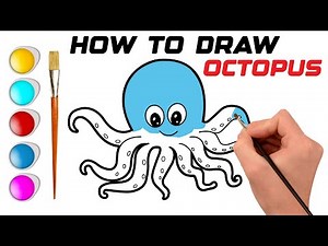 How to draw Octopus | Easy step by step