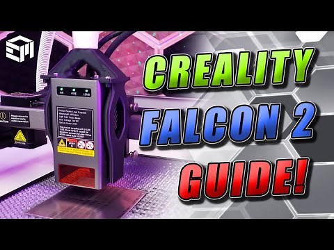 Creality Falcon 2 DETAILED Setup Guide, Assembly, LaserGRBL, Fume Extractor, Settings and More!