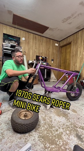 1970s sears roper mini bike has made it home😯 #newbike #minibike #searsroper #sears #minibikes #old #vintage #purple @Fast Racing Products #custom #dirtbikes #212cc #minimotoguy