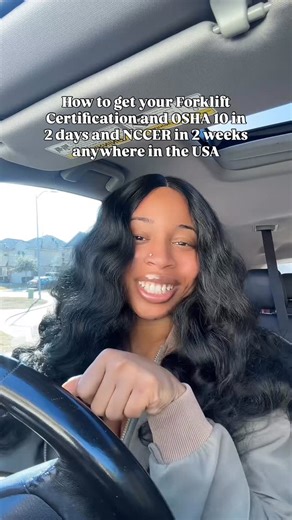 Bee | is for blueprint ❄️ on Instagram: "Get your Forklift Certification and OSHA 10 in 2 days and NCCER in 2 weeks. Use code BEE for $45 off your total in celebration of the founder’s birthday. Don’t have the full amount today? That’s okay all it takes is a deposit of $50 to change your life. GET TO IT 🗣️ #education #learning #certification"