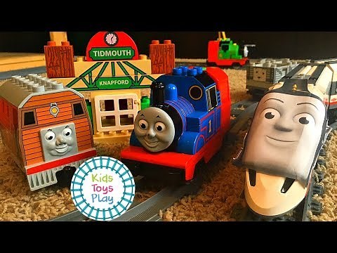 Thomas and Friends Lego Duplo Train Races and Crashes | Sodor Storytime | Playing with Trains