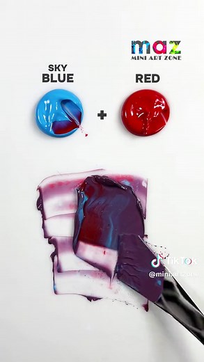 Mixing Sky Blue with Red to Create Stunning Colors