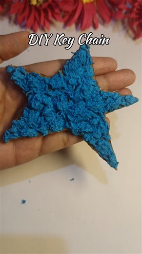 Beautiful Star Key Chain #cardboardcraft #easy #diy #aesthetic #craft #handmade