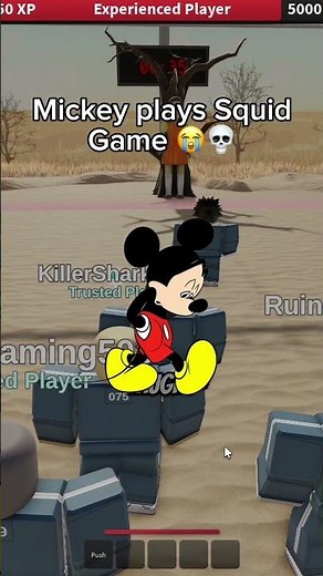 MICKEY plays SQUID GAME 🦑😭 #roblox #funny