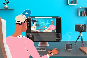 3D background - 2D animation