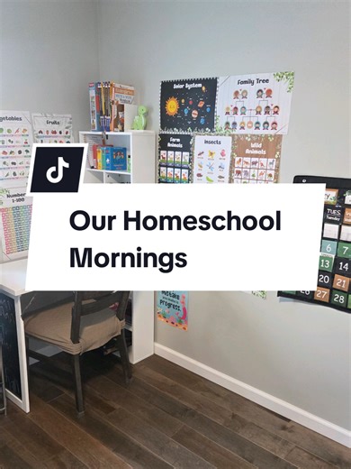 Our homeschool mornings, simple & intentional ✨📚 How we start our homeschool days 🤍 This is our homeschool set up and our morning routine. We begin each day by doing the calendar, then jump right into our school work using our homeschool books from Shell Education. Homeschool doesn’t have to take all day — our lessons usually take just a couple of hours, leaving plenty of time for play, life skills, and family time. This rhythm works so well for us, and I love how flexible and calm our morning
