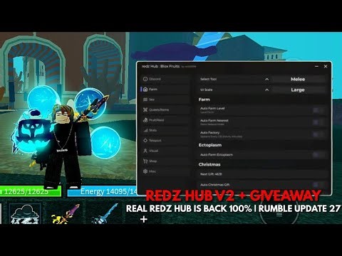 REAL REDZ HUB IS BACK!! Rumble Update 27 Script Blox Fruits Redz Hub v3 Keyless