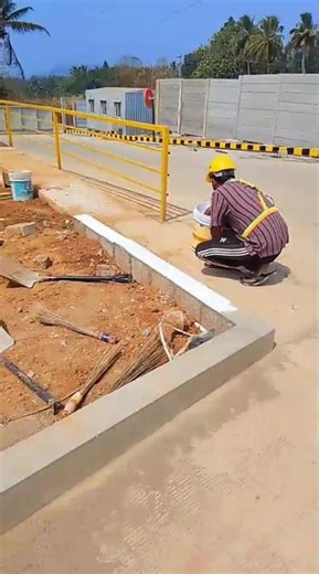 Outdoor Kerb Stone Painting Work