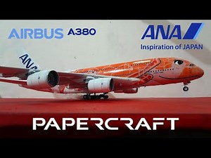 ALL NIPPON AIRWAYS (ORANGE TURTLE LIVERY) AIRBUS A380-800 PAPERCRAFT/PAPERMODEL