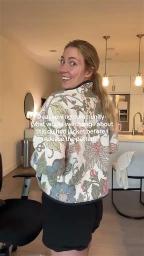Just finished another self drafted quilted jacket!!! Been... #Shorts #sewnbyelisabeth