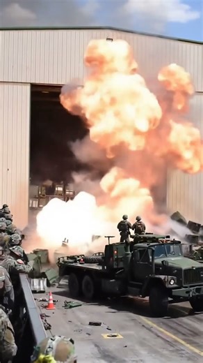 Massive Ammunition Depot Explosion! #military