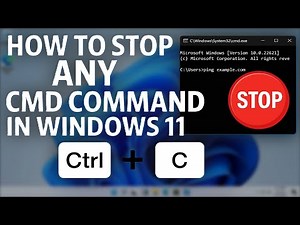 How to Stop Any Running CMD Command in Windows 11 Instantly (Quick & Safe Method)