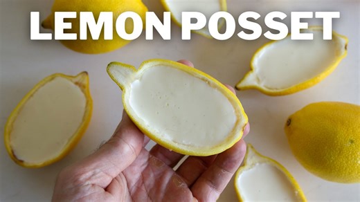 Lemon Posset in Lemon Shells – A Perfect Holiday Dessert 🍋