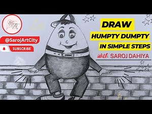 How to Draw humpty dumpty /Step by step drawing/Simple Drawing/Easy Steps to Draw Humpty Dumpty/