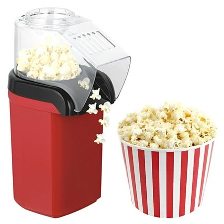 EIMELI Hot Air Popcorn Popper Maker with Measuring Cup Top Lid Reusable 1200W Popcorn Maker 2 Minute Fast Popcorn Popper Machine High Explosive Rate Popcorn Maker DIY Flavor Oil-Free Heal - Walmart.ca