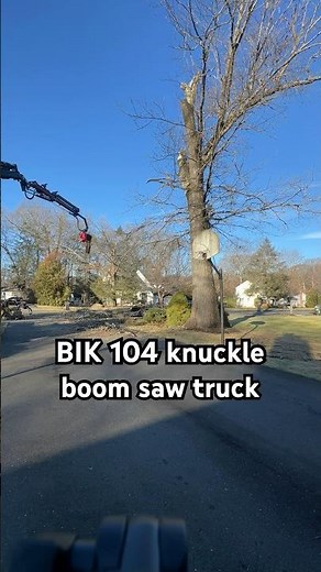 Robotic tree removal with our BIK 104 knuckle boom saw truck #southington #treeremoval #conneticut