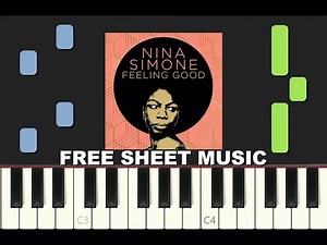 FEELING GOOD, 1965, Nina Simone, EASY Piano Tutorial with free Sheet Music (pdf)