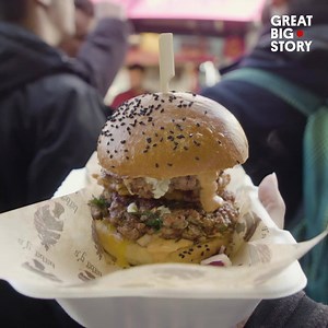 Packed with deep-fried mashed potato and topped with chutney, vada pav is the ultimate comfort food in Mumbai. https://greatbig.is/2PX5vA7 | Great Big Story