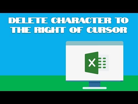 Excel: Delete Character to the Right of Cursor (Delete)