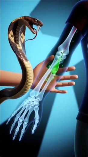 🐍☠️ Bitten by a Cobra? Don’t Panic… Yet. 😳#CobraBiteSurvival #NeurotoxicVenom #SnakeSafetyTips
