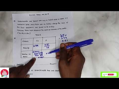 K.C.S.E chemistry paper one questions