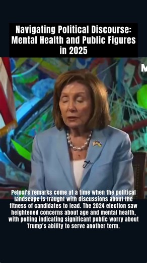 Navigating Political Discourse: Mental Health and Public Figures in 2025 🗳️ In the ever-turbulent world of politics, the mental health and acuity of public figures remain hot topics, especially as we approach significant election cycles. A recent video shared by Marco Foster on X (formerly Twitter) captures former Speaker Nancy Pelosi commenting on Donald Trump's mental state, suggesting he is "not of sane mind" due to his public statements. This moment, set against a backdrop of colorful polit