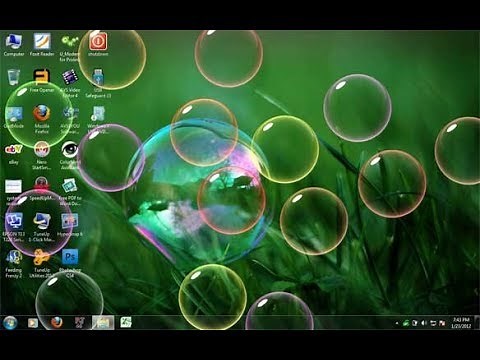 how to set the bubbles screen saver on your computer !!