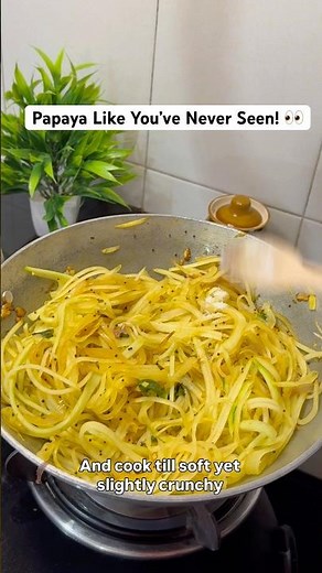 Julienned or Grated – Simple Raw Papaya Palya in 15 Mins 🍋 | Raw papaya sabzi recipe #papaya